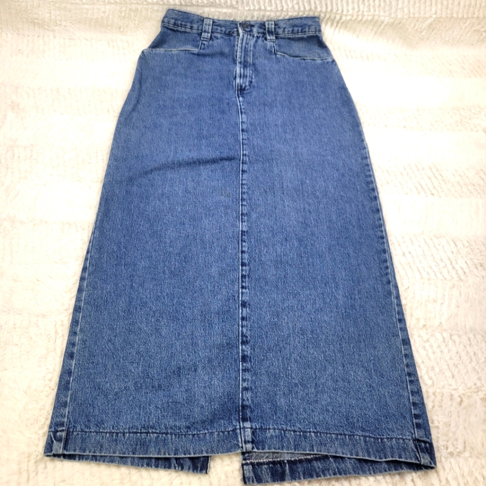 VTG Lee denim midi skirt